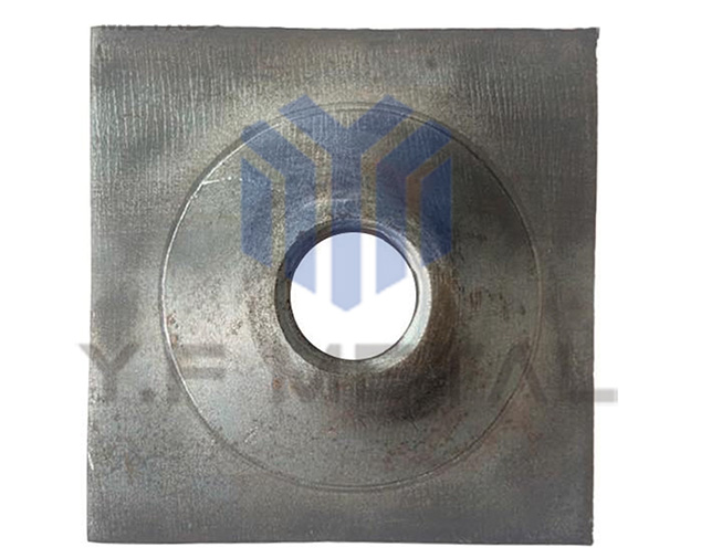 Square rock bolt support plate