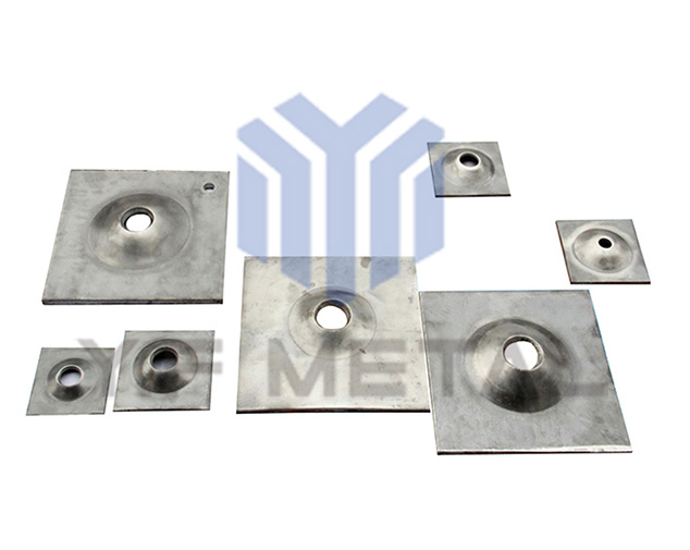 Square rock bolt support plate