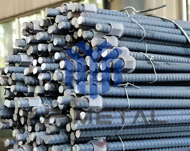 Right-handed threaded steel rock bolt