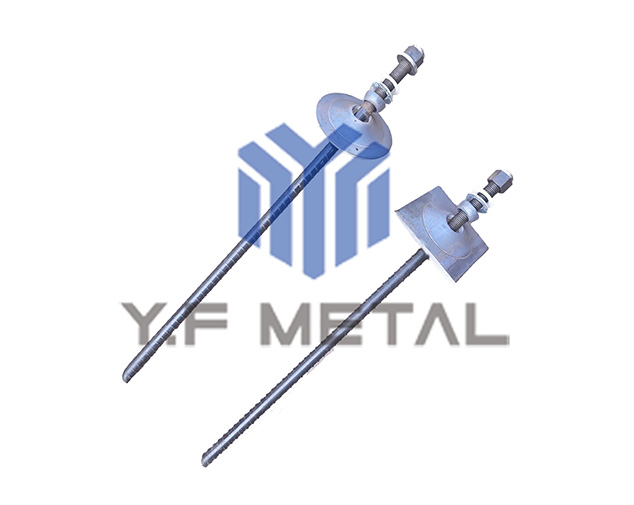 Left-handed threaded steel rock bolt